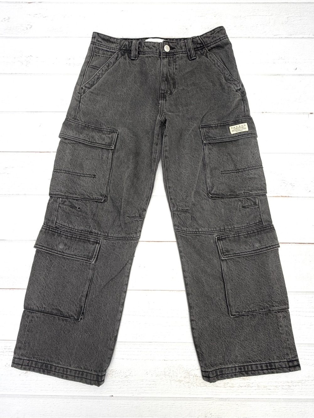 PacSun Streetwear Baggy Multi Pocket Cargo Jeans 32x30